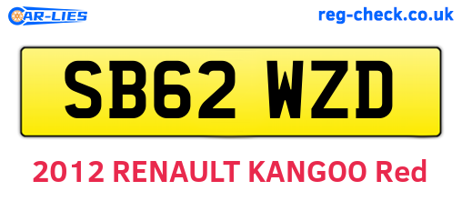 SB62WZD are the vehicle registration plates.