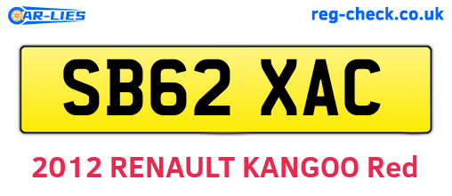 SB62XAC are the vehicle registration plates.
