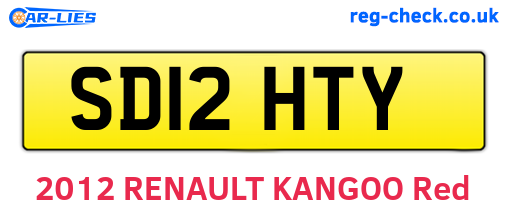 SD12HTY are the vehicle registration plates.