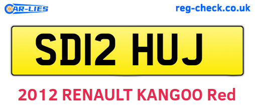 SD12HUJ are the vehicle registration plates.