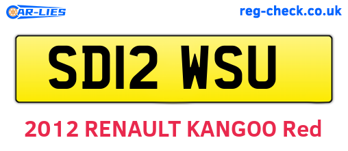 SD12WSU are the vehicle registration plates.
