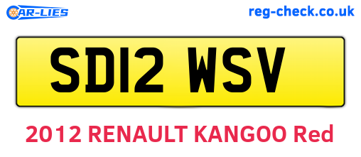 SD12WSV are the vehicle registration plates.