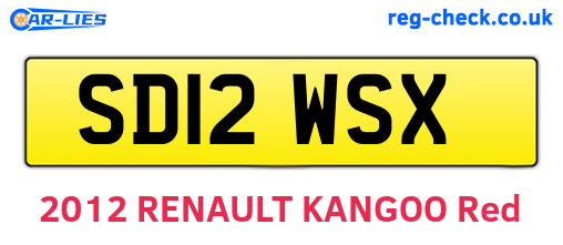 SD12WSX are the vehicle registration plates.