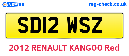 SD12WSZ are the vehicle registration plates.