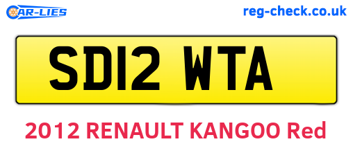 SD12WTA are the vehicle registration plates.