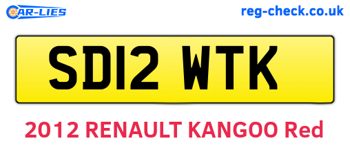 SD12WTK are the vehicle registration plates.