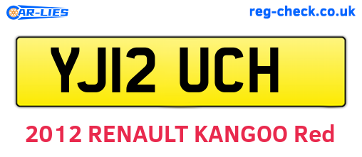 YJ12UCH are the vehicle registration plates.