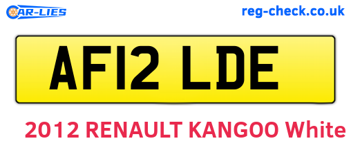 AF12LDE are the vehicle registration plates.