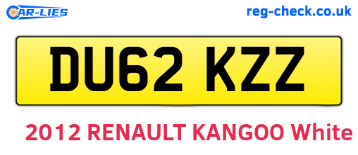 DU62KZZ are the vehicle registration plates.