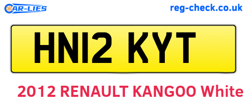 HN12KYT are the vehicle registration plates.