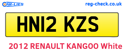 HN12KZS are the vehicle registration plates.