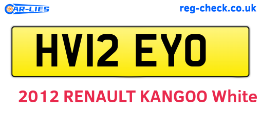 HV12EYO are the vehicle registration plates.