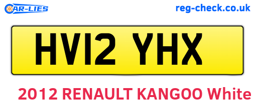 HV12YHX are the vehicle registration plates.