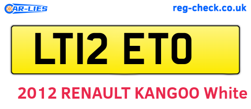 LT12ETO are the vehicle registration plates.