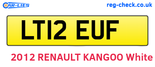 LT12EUF are the vehicle registration plates.