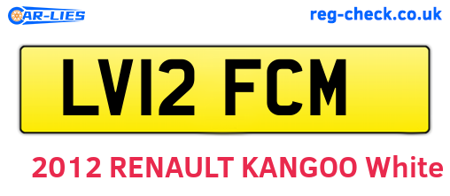 LV12FCM are the vehicle registration plates.