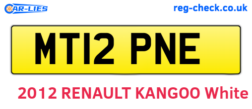 MT12PNE are the vehicle registration plates.