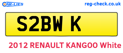 S2BWK are the vehicle registration plates.