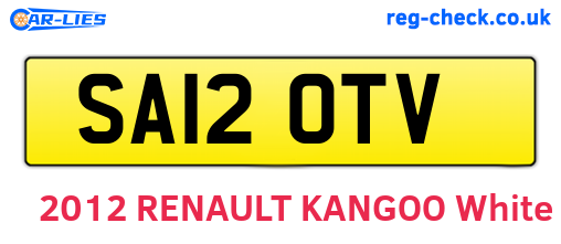 SA12OTV are the vehicle registration plates.