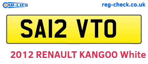 SA12VTO are the vehicle registration plates.