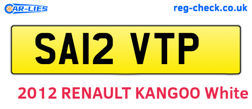 SA12VTP are the vehicle registration plates.