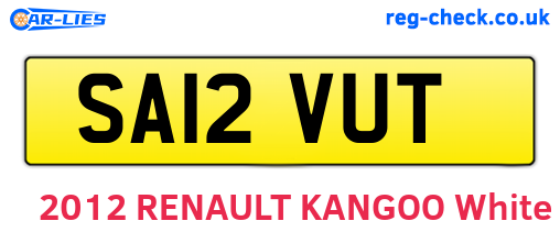 SA12VUT are the vehicle registration plates.