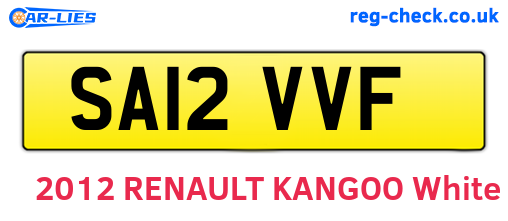 SA12VVF are the vehicle registration plates.