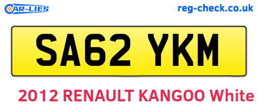 SA62YKM are the vehicle registration plates.