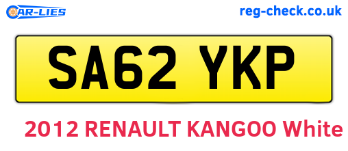SA62YKP are the vehicle registration plates.