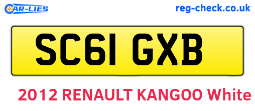 SC61GXB are the vehicle registration plates.