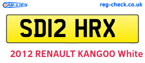 SD12HRX are the vehicle registration plates.