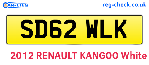 SD62WLK are the vehicle registration plates.