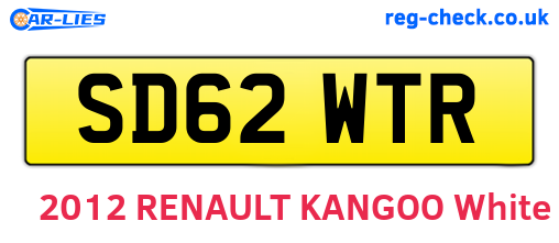 SD62WTR are the vehicle registration plates.