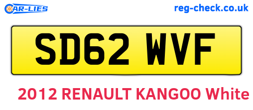 SD62WVF are the vehicle registration plates.