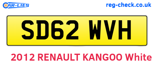 SD62WVH are the vehicle registration plates.