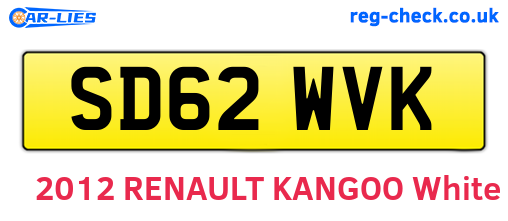 SD62WVK are the vehicle registration plates.