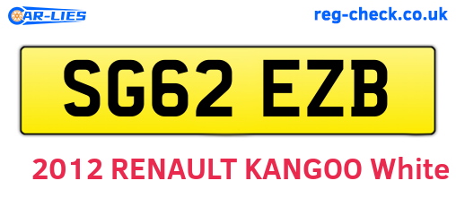 SG62EZB are the vehicle registration plates.