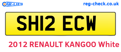 SH12ECW are the vehicle registration plates.