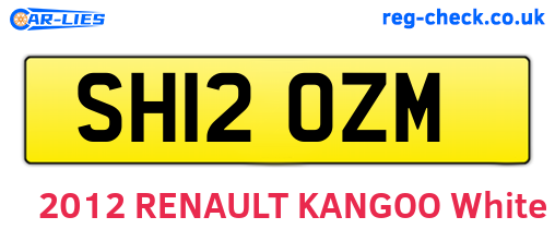 SH12OZM are the vehicle registration plates.