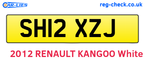 SH12XZJ are the vehicle registration plates.