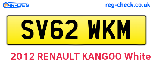 SV62WKM are the vehicle registration plates.