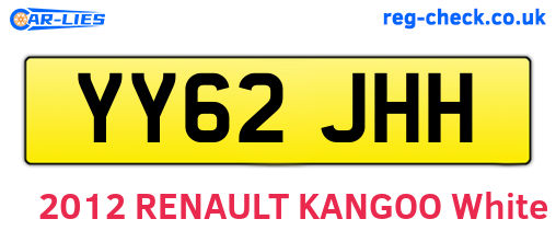 YY62JHH are the vehicle registration plates.