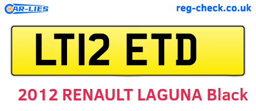 LT12ETD are the vehicle registration plates.