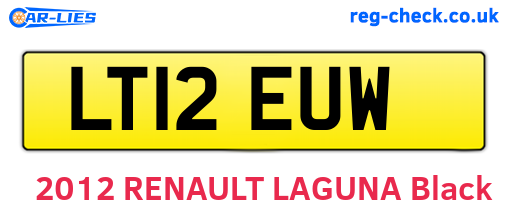 LT12EUW are the vehicle registration plates.