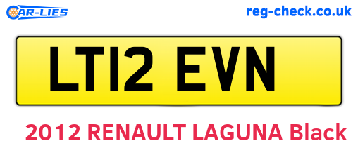 LT12EVN are the vehicle registration plates.