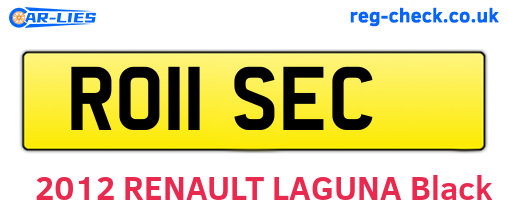 RO11SEC are the vehicle registration plates.