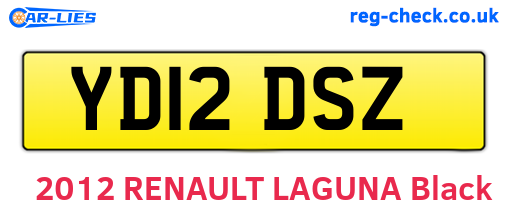 YD12DSZ are the vehicle registration plates.