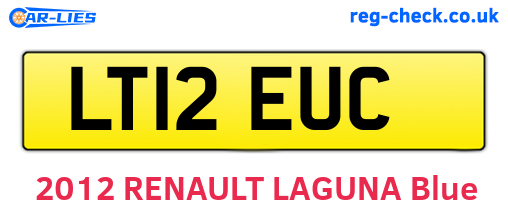 LT12EUC are the vehicle registration plates.