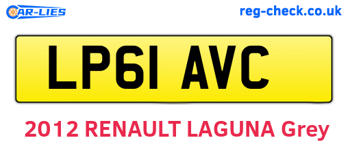 LP61AVC are the vehicle registration plates.