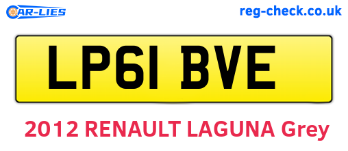 LP61BVE are the vehicle registration plates.